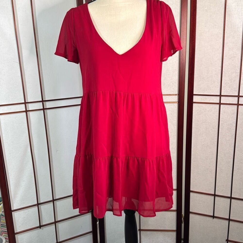 Show Me Your Mumu Cia Mini Dress ~ Cherry with pockets